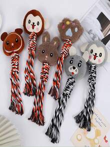 Juguetes de masticar de cuerda de algodón para perros, juguetes de teethdingding duraderos, juguete interactivo para mascotas, suministros para animales