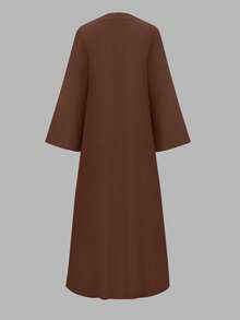 ANCHOSE Damen Elegant Ärmellos Maxikleid und Schleife Lang Strickjacke Zweiteiler im Mittleren Osten Stil