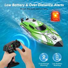 25KM/H High-Speed RC Boat (Green) – 2.4Ghz Remote Control Racing Boat | Self-Righting & Low Battery Alarm - Green - View 7
