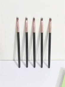 5 Peças Pincéis de Maquiagem de Lábios de Nylon Pretos, Ferramenta Cosmética Portátil