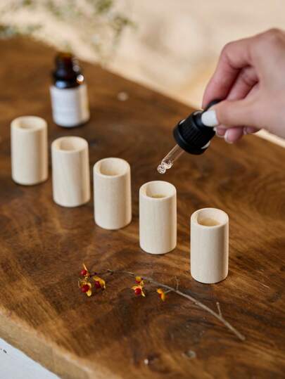 Cirelle 1/5/10/20pcs Wooden Essential Oil Diffuser Essential Oil Diffused Wood Aroma Sleeping Aid Diffuser Wood Cylindrical Shape Diffused For Home Essential Oil, New Year, Christmas, Thanksgiving Day, Mother's Day Gift, Special Gift, Back To School Use, Dorm Essentials, Summer Home Decor