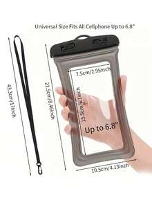 2-częściowa wodoodporna torba, uniwersalna, wodoodporna torba na telefon, wodoodporna torba na telefon komórkowy, pływanie pod wodą, wodoodporna torba na telefon, suchy pokrowiec na telefon komórkowy, pływająca poduszka powietrzna do fotografii podwodnej, wodoodporna torba na telefon komórkowy, torba na telefon komórkowy, torba plażowa, do pływania, letnie wakacje na wyspie, akcesoria plażowe dla mężczyzn i kobiet - Wielokolorowe - Zobacz 12