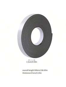 Gray 1.5cm*500cm Self-Adhesive Door/Window Sealing Strip In One Roll - Multicolor - View 5