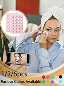 1个 Octobuddy 品牌硅胶吸盘手机支架，粘性手机支架，适用于手机、手机壳、手机配件（款式随机）