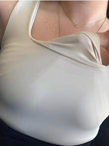 Kit 3 Body Bory Bori Women's Square Neck Tank Top Thick Strap Winter Colors Suplex Basic Simple - ĐEN/TRẮNG/NÂU - Xem 6