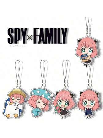 In Stock Spy-Themed Mobile Phone Chain, Cute Anya Decorative Mobile Phone Pendant, Student Accessory Small Gift