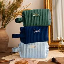 Personalized Cosmetic Bags, Personalized Bridesmaid Gifts, Wedding Gifts, Travel Toiletries Bags, Birthday Gifts, Mother's Day Gifts, Graduation Gifts - Multicolor - View 3