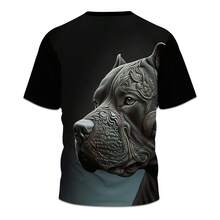 Herren Casual Elastisch T-Shirt in Große Größen - T-Shirt mit Hundemotiv, Rundhalsausschnitt, Straßen-Stil - Verschiedenfarbig - Übersicht 4