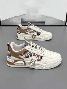 2025 New Men's Summer Casual Sneakers, Breathable Increase Height Vulcanized Shoes, Student Sports Shoes, Fashion , Letter Design Random - View 3