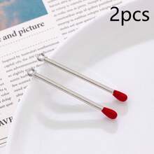 2/6 piezas surtidas de cerillas doradas estilo Y2K, cerillas, colgantes esmaltados de aleación, adecuados para hacer joyas de moda DIY