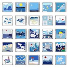 1 pièce Accessoires créatifs de la série Éléments de l'océan, bijoux DIY frais et personnalisés. Bracelet, collier, bague, bracelet de cheville et raffiné.