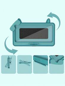 1个防水手机支架，淋浴壁挂式手机壳，浴室防水手机盒支架，带触摸屏功能，适合观看视频和电视节目，无需钻孔，防溅水，触控灵敏 - 兼容 15、14、13、12 Pro Max、XS、XR以及6.8英寸以下的手机 - 彩色 - 查看 21