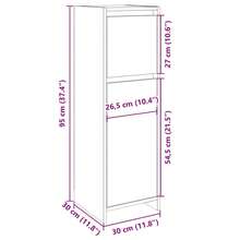 Badezimmerschrank Sonoma-Eiche 30x30x95 cm Holzwerkstoff