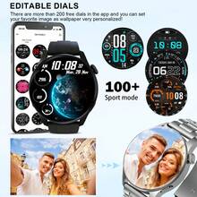 Smart Watch For Men And Women, Can Answer/Make Calls, Remote Photo Taking, Music Playback Control, Pedometer Alarm Clock 100+ Sports Mode, Business Style Steel Strap With 1PC Silicone Strap, Suitable For Daily Wear As A Gift
