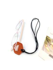 1pc Portable Leather Sunglasses Chain, Outdoor Eyeglasses Lanyard Holders