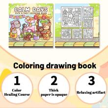 1 pièce Nouveau Livre de Coloriage pour Adultes CALM DAYS Motifs confortables, lignes nettes, inclut diverses scènes relaxantes Suggéré d'utiliser avec une planche à peindre Convient comme cadeau pour anniversaire, fête, rentrée scolaire Fournitures scolaires