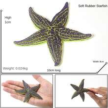 Juguetes realistas de criaturas marinas de silicona suave, modelo de juego de simulación, regalos para niños, decoración y aprendizaje, incluye medusa, caballito de mar, piraña, pulpo, pez volador, estrella de mar, calamar, atún, pez sierra, mero, tiburón cebra, compañero para el crecimiento del niño