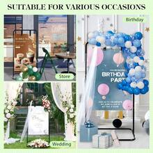 Vincidern 4Pcs 69 Inches Black Easel Stand For Sign,Adjustable Wedding Sign Stand For Display, Wedding Seating Chart Stand,Metal Poster Stand Easel For Painting With Leather Sign Hanging Straps - Black - View 6