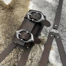 Medieval Renaissance PU Leather Double Back Sword Frog, Adjustable MercenarySword Sheath Medieval Sword, Halloween Christmas Cosplay Costume - A - View 8