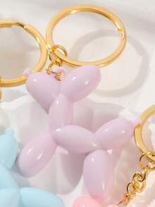 1 件粉色气球狗形钥匙扣、可爱背包、手提包、钱包、耳机、手机、汽车钥匙装饰吊坠、可爱小狗钥匙扣吊坠汽车配件包饰学院风哥特 Y2k - 多色 - 查看 23