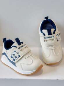 1 Pair Toddler Fashion Sports Shoes, Lightweight Anti-Slip Breathable Baby Walking Shoes, Unisex College Style Casual Running Shoes - Blue - View 4