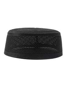 1 件男士和青少年刺绣穆斯林祈祷帽、伊斯兰宗教硬头骨帽、阿拉伯祈祷帽、斋月开斋节礼物