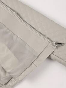 Veste de moto multifonctionnelle à la mode en cuir PU pour femmes Risissida - idéale pour le streetwear automne/hiver - Beige - Voir 9