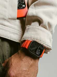 Men's Soft Silicone Watch Band, Asymmetrical Design, Compatible With 42mm, 44mm, 45mm And 49mm Apple Watch, Suitable For Apple Watch Series 10, 9, 8, 7, 6, 5, 4, 3, 2, SE, Ultra, Simple And Stylish Men's Wristband