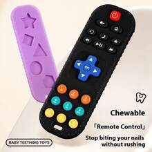 Suitable For Newborns 0-12 Months Baby Teething Toys - Baby TV Remote Control Shaped Baby Toys - Baby Teething Toys Suitable For Boys And Girls, Easter Basket Filler, Remote Control, Baby Supplies, Christmas & Halloween Gifts - Multicolor - View 7
