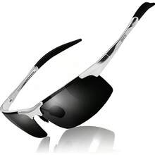 DUCO Mens Sports Polarized  UV Protection  For Men 8177s - Silver Frame Gray Lens - View 12