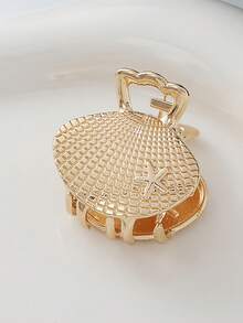 Claw Clips 1pc & 6pcs Ocean Series Metal Hair Clips, Elegant Bangs & Side Hair Clips Suitable For Women, Alloy Shell & Starfish Hair Accessories, School Stuff, College - Gold - View 7