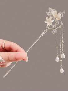 6pcs/1pc Light Gold, Niche, Floral Cat's Eye, Crystal Tassel, High Class, Bohemian, Retro, Women's Hairpin, Five-Color Stone Women's Hairpin, Chinese Style Cosplay, Cute Personalized Elegant Hair Accessory, Gift For Friends And Girlfriends,Chinese Hair Sticks,Chinese Hair Accessories,Hair Sticks,Lily Of The Valley,Hair Chopsticks For Women, Bun Extension, Bun Hair Piece, Hair Bun Maker, Hair Styling Pins, Bobby Pins, Hair Accessories, School Stuff, Head Accessories