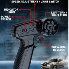 1/64 比例迷你遥控漂移车 2.4G 4WD 越野赛车，快速遥控车，配有漂移轮胎、障碍物、LED 灯，非常适合桌面和房间玩汽车玩具，是送给青少年和成人的理想礼物