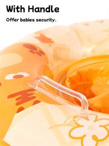 1 chiếc phao bơi cho bé, đồ chơi dưới nước hình vịt vàng bơm hơi, vòng tròn nổi có tay cầm, phao bơi trẻ em. - Nhiều màu - Xem 5