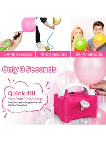 Inflador eléctrico portátil de globos, Bomba de aire eléctrica para globos 220V-240V 400W, Adecuada para decoración de fiestas con inflado de globos