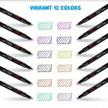 12Colors School Classroom Whiteboard Pen Dry White Board Markers Built In Eraser Student Drawing Pen Stationery,For School Supplies,Back To School