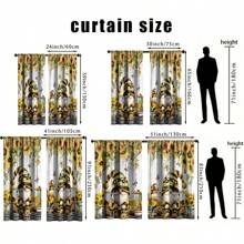 2 cortinas estampadas clássicas e elegantes com bolsos para mastro, laváveis à máquina, adequadas para cortinas decorativas em cozinhas, cafés, lojas, banheiros e outros lugares.