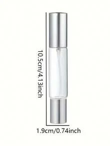 1 件装两用香水护肤喷雾瓶 - 透明玻璃，可重新填充，方便旅行，配有金色盖子和球，便携办公室和外出必备