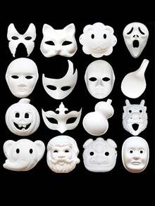 2/3 件猫面具、猫脸面具、手工面具、DIY 面具、狐狸脸手绘面具、动物服装、面具派对面具、万圣节狂欢节服装家具、派对礼物、派对礼品、1 件