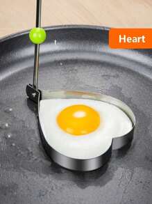 A Set Of 4 Egg Pancake Rings, 4 Egg Shaped, Circular, And Heart-Shaped Different Shapes Of Frying Molds, Maijie Stainless Steel Frying Pan, Cooking Tools, Kitchen Accessories, Small Tools, Rings
