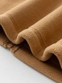 mini bala Kids Reversible Fleece Vest 2025 Autumn Soft Warm Outerwear - Dark Khaki - View 9