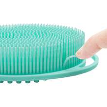 Silicone Body Brush, Exfoliating Body Scrubber, Silicone Body Scrubber Loofah, Silicone Bath Brush, Soft Exfoliating Body Bath Shower Scrubber Brush S And Adults All Kinds Of Skin(Green) - 粉色 - 查看 6