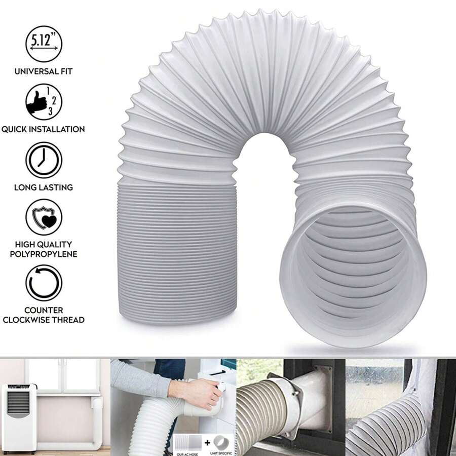 Adjustable Air Ducting Pipe Heavy-Duty Four-Layer Protection Dryer Vent Hose Exhaust White - 13cm*1.5m - View 1