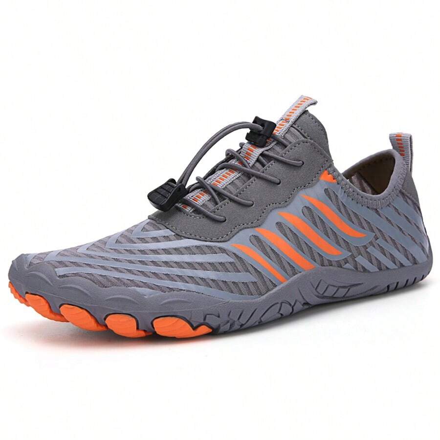 Women's Beach Shoes Mens Seaside Footwears Couple Upstream Hiking Light Barefoot Shoes For Foot Pain Angle Big Size - 灰色 - 查看 1