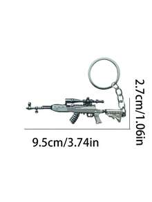 1 件酷炫枪模型吊坠钥匙扣，独特合金形状包包吊坠，适合儿童的酷炫装扮吊坠，适合作为礼物送给朋友汽车配件可爱哥特 Y2k 包挂绳带身份证夹汽车配件包饰圣诞节 - 彩色 - 查看 2