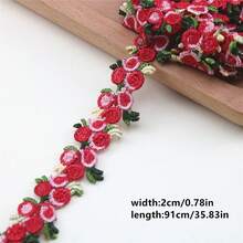 0.91m Floral Lace Trim Ribbon, Yellow & White Daisy Embroidered Polyester Fabric, Suitable For Wedding Decoration, Party Decoration And DIY Crafts | Elegant Design | Decorative Ribbon, Bouquet Ribbon - Multicolor - View 14