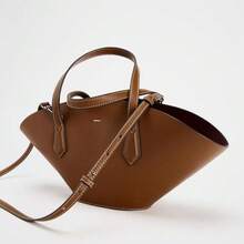 New Fashion Women's Handbag For Work Commuting, Stylish Simple Tote Shoulder Crossbody Bag With Large Capacity - màu nâu - Xem 2