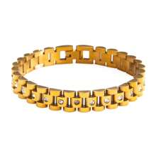 1 件不锈钢嘻哈情侣表带和手链，适合日常、节日、派对、装饰和佩戴 - 手鐲 - 查看 13