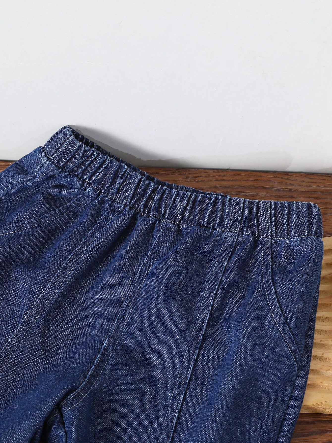 سروال جينز للفتيات الشابات ذو انتفاخ طفيف،أزياء دي...