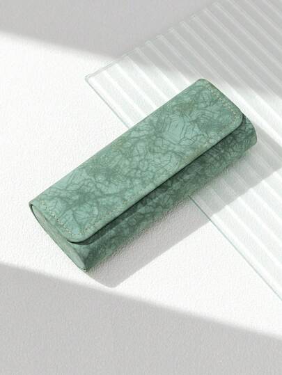 1 件便携式纯色扎染磁性眼镜盒